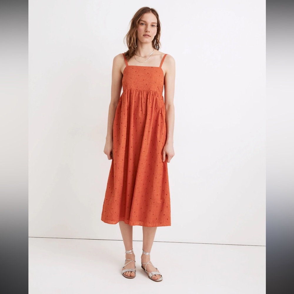 Madewell Eyelet Summertime Cami Midi Dress